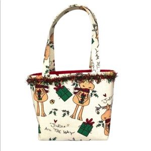 NWOT Toddler reindeer Christmas bag purse tote